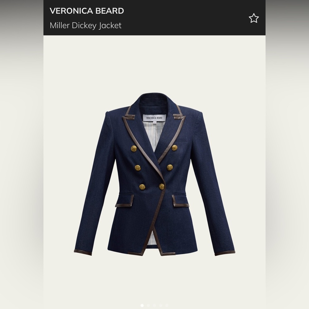 Veronica Beard Navy and Brown Blazer - Picture 15 of 16